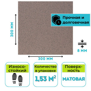 Плитка из керамогранита ГРЕС 300х300 Estima ST011 серый 1,53 м2