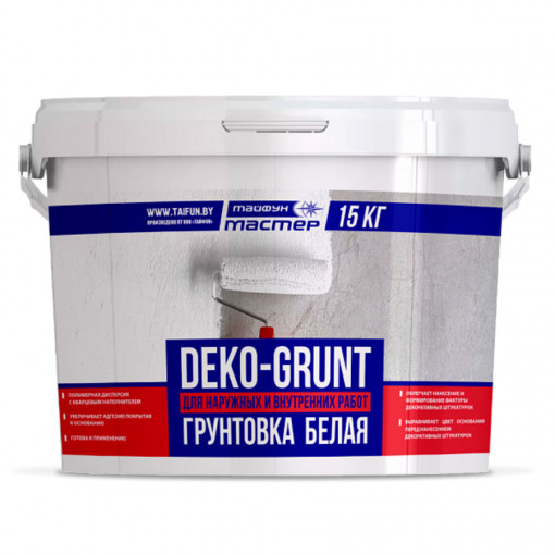 Грунтовка с кварцевым песком Тайфун Мастер DEKO-GRUNT адгезионная 15 кг