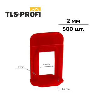 Зажим для выравнивания плитки TLS-Profi 2 мм 500 шт (TLSZA132022)