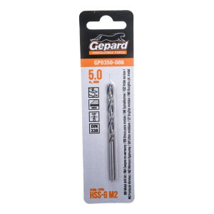 Сверло по металлу спиральное 5х52х86 мм GEPARD HSS-G (GP0350-086)