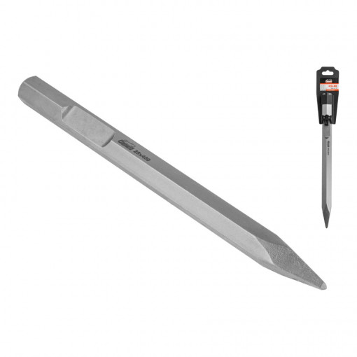 Зубило пиковое шестигранник 28 мм 400 мм GEPARD (GP0713-400)