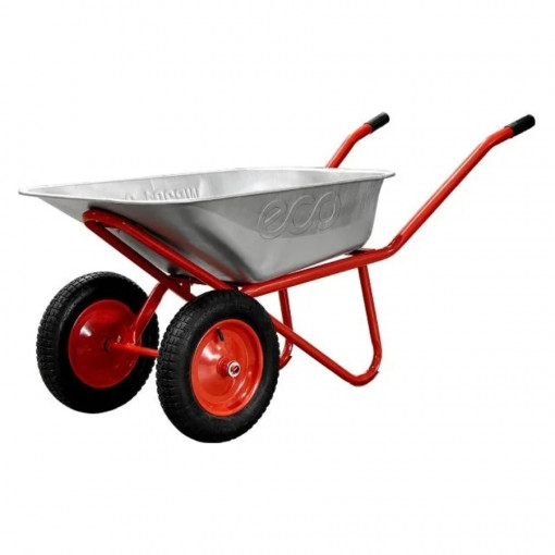 Тачка строительная садовая двухколесная ECO WB201-2 90 л 200 кг