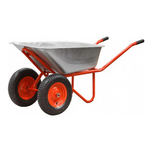 Тачка строительная садовая двухколесная ECO WB351-2 130 л 350 кг