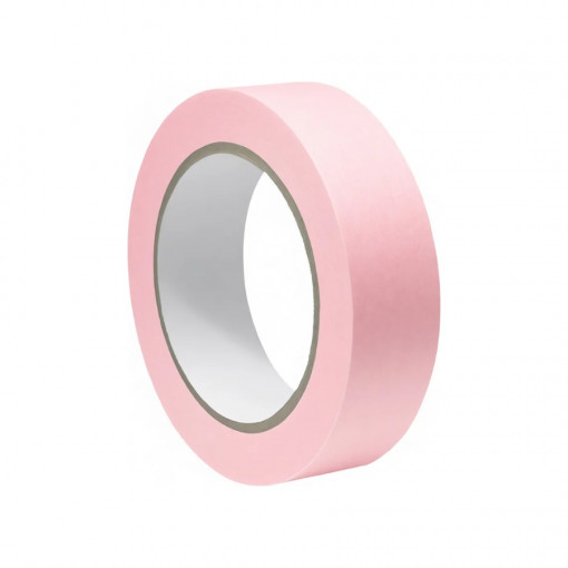 Лента малярная рисовая бумага 38 мм х 50 м Lucky Washi Sensitive сверхтонкая, розовая