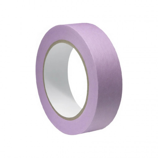 Лента малярная рисовая бумага 38 мм х 50 м Lucky Washi Delicate сверхтонкая, фиолетовая