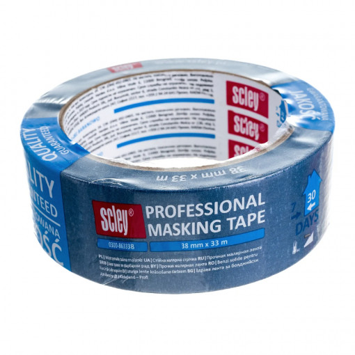 Лента малярная бумажная 38 мм х 33 м Hardy Scley синяя 586