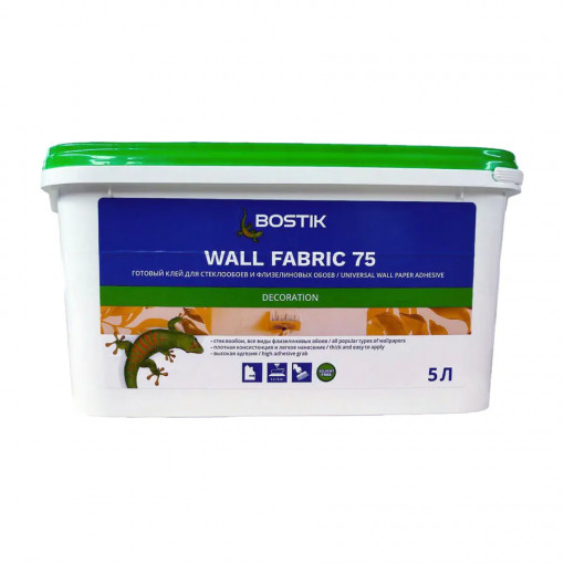 Клей для обоев BOSTIK Wall Fabric 75 универсальный 5 л
