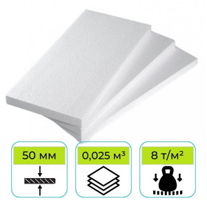 Пенопласт ППТ-15Н-А 1000х500х50 мм Согрей-М