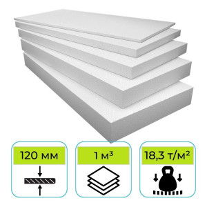 Пенопласт ППТ-25 А-Р 2000х1000х120 мм Стройпласт