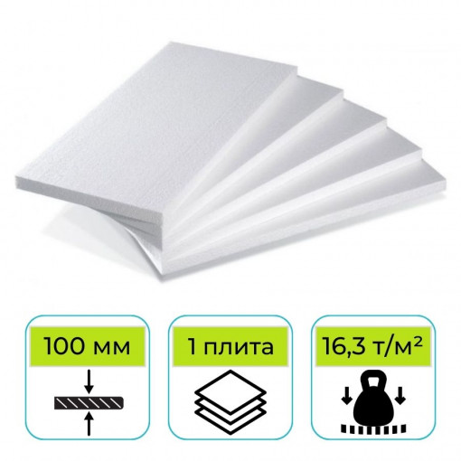 Пенопласт ППТ-20 Н-А-Р 1000х500х100 мм Стройпласт