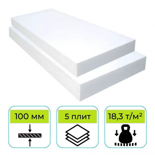 Пенопласт ППТ-25 Н-А-Р 1000х500х100 мм Стройпласт