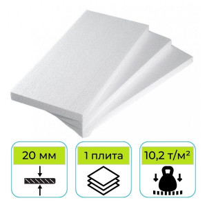 Пенопласт ППТ-20Н-А 1000х500х20 мм Согрей-М