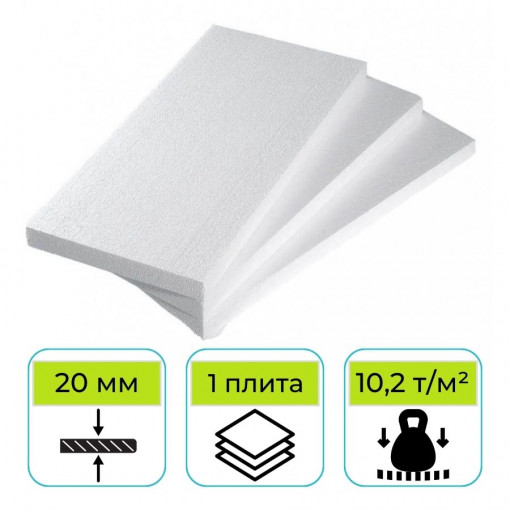 Пенопласт ППТ-20Н-А 1000х500х20 мм Согрей-М