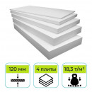 Пенопласт ППТ-25 А-Р 2000х1000х120 мм Стройпласт