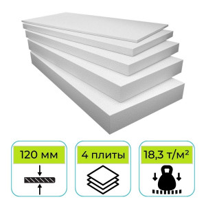 Пенопласт ППТ-25 А-Р 2000х1000х120 мм Стройпласт