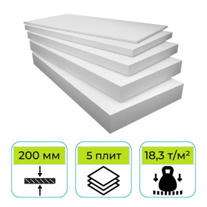Пенопласт ППТ-25 Н-А-Р 1000х1000х200 мм Стройпласт
