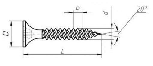 Саморез для гипсокартона и металла 3,5х45 мм 900 шт РМЗ