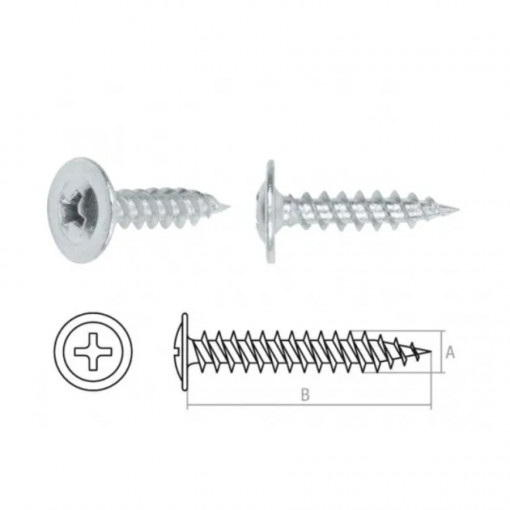 Саморез с прессшайбой, цинк, острый 4,2х13 мм 1000 шт STARFIX