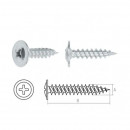 Саморез с прессшайбой, цинк, острый 4,2х16 мм 1000 шт STARFIX