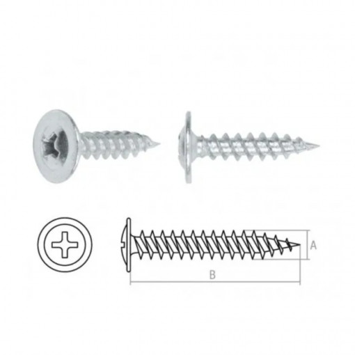 Саморез с прессшайбой, цинк, острый 4,2х19 мм 150 шт STARFIX