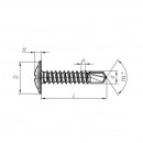 Саморез с прессшайбой цинк сверло 4,2х25 мм 1000 шт РМЗ