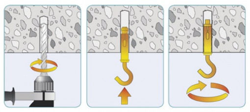 Анкерный болт с крюком M8x40 (45)