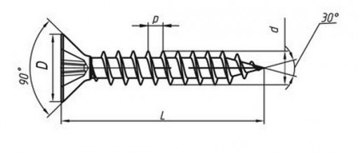 Шуруп (саморез) универсальный Pz 4,5х80 мм желтый цинк 250 шт РМЗ