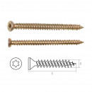 Шуруп (саморез) по бетону STARFIX 7.5х112 мм желтый цинк T30 80 шт