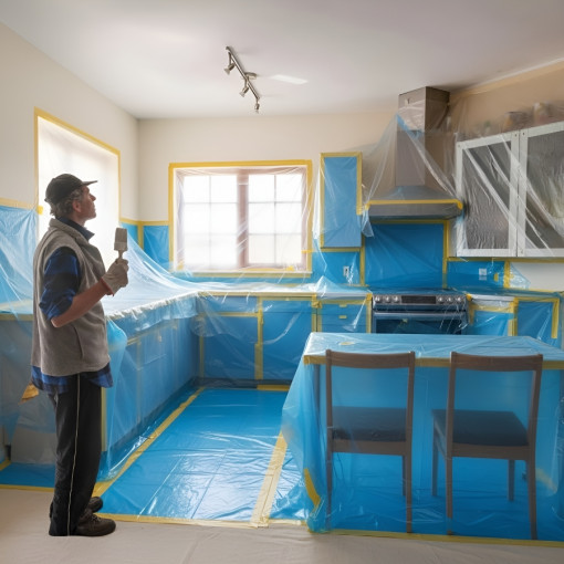 Пленка укрывная LUCKY Маскер с клейкой лентой WASHI 3,2 х 17 м