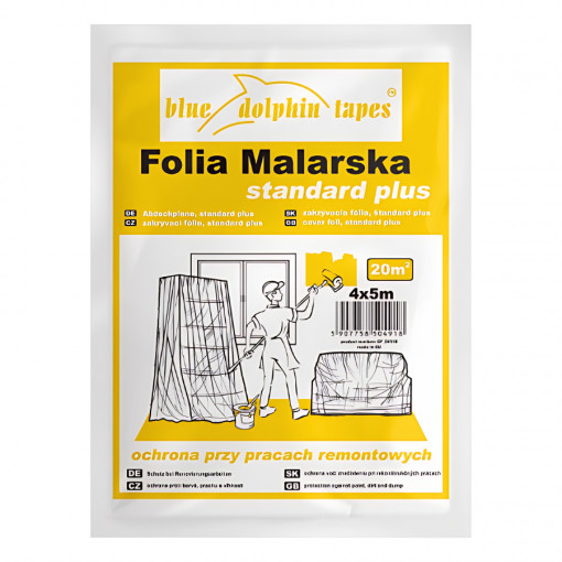 Пленка укрывная BLUE DOLPHIN Standard Plus CF-250 4х5 м 12 мкм