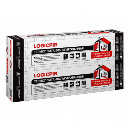 Теплоизоляция LOGICPIR L-1190х590х50 мм Ф/Ф Г1 ТехноНИКОЛЬ