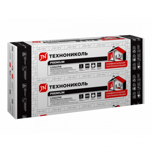 Теплоизоляция LOGICPIR L-1190х590х50 мм Ф/Ф Г1 ТехноНИКОЛЬ