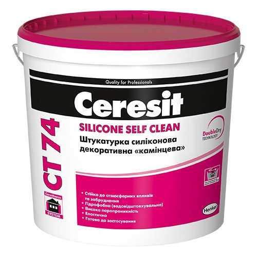 Штукатурка Ceresit CT 74 Камешковая 1,5 мм белая 25 кг