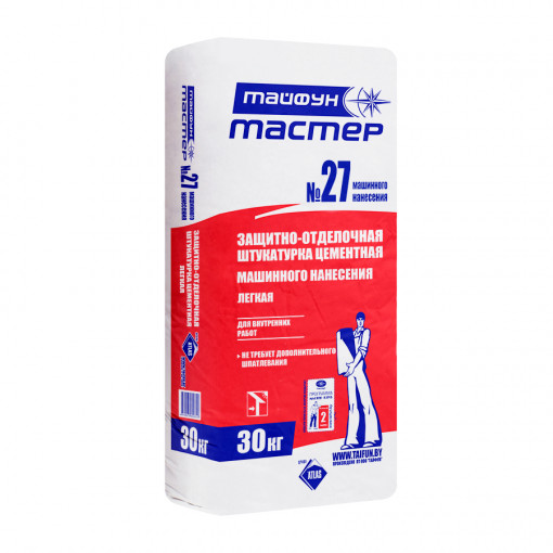 Штукатурка легкая Тайфун Мастер №27 машинного нанесения 30 кг