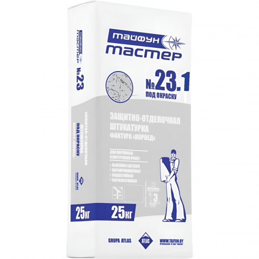 Штукатурка Тайфун Мастер №23.1 Короед 1 мм под окраску 25 кг