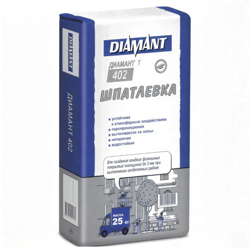 Шпатлевка финишная Диамант 402 серая 25 кг
