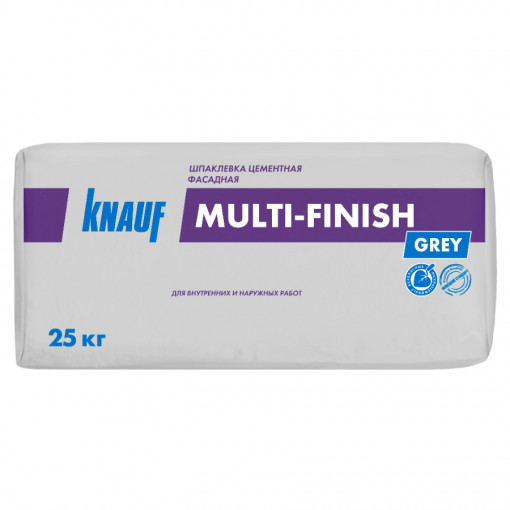 Шпатлевка Кнауф Мульти Финиш серая 25 кг