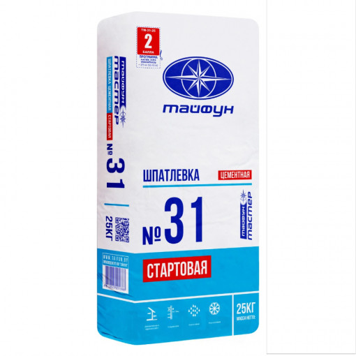 Шпатлевка цементная Тайфун Мастер №31 серая 25 кг