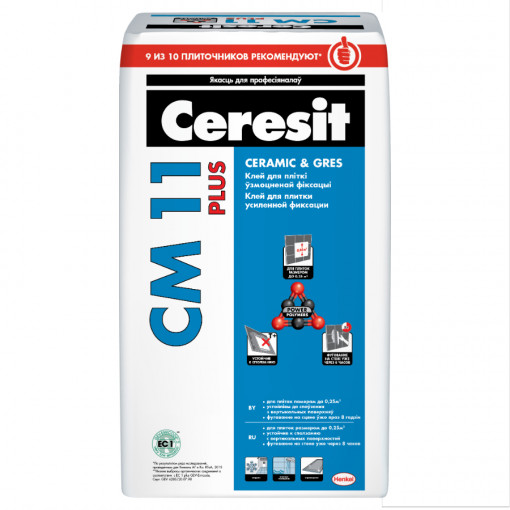 Клей для плитки Ceresit CM 11 Plus 25 кг усиленной фиксации