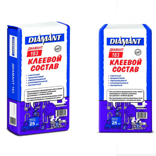 Клей для теплоизоляции Диамант 183 КС1 25 кг