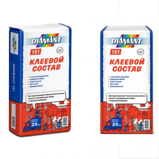 Клей для теплоизоляции Диамант 181 КС1 25 кг