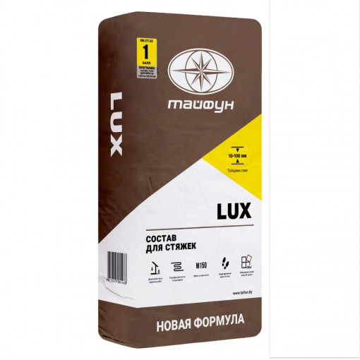 Смесь для стяжки цементная Тайфун Люкс 25 кг