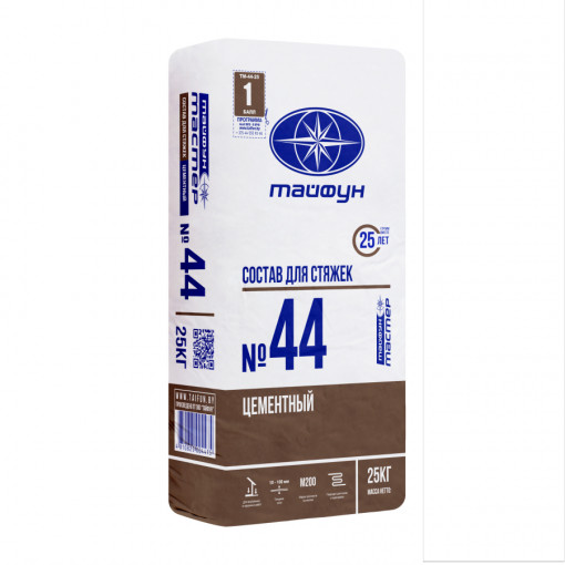 Смесь для стяжки цементная Тайфун Мастер №44 25 кг