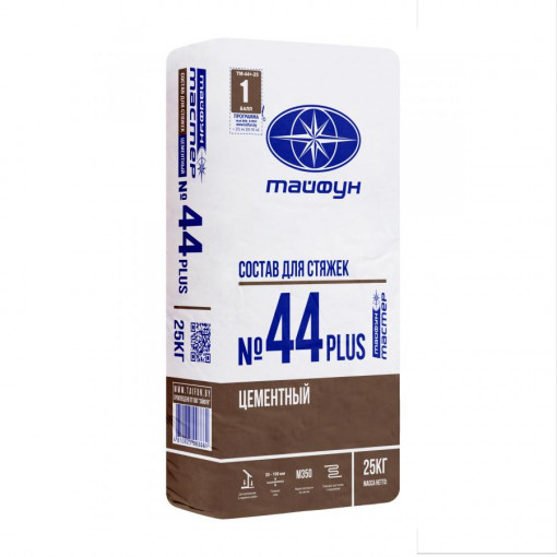 Смесь для стяжки цементная Тайфун Мастер №44 Plus 25 кг