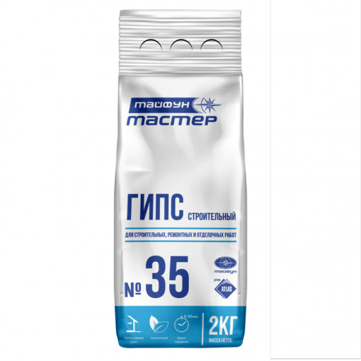 Гипс строительный Тайфун Мастер №35 2 кг