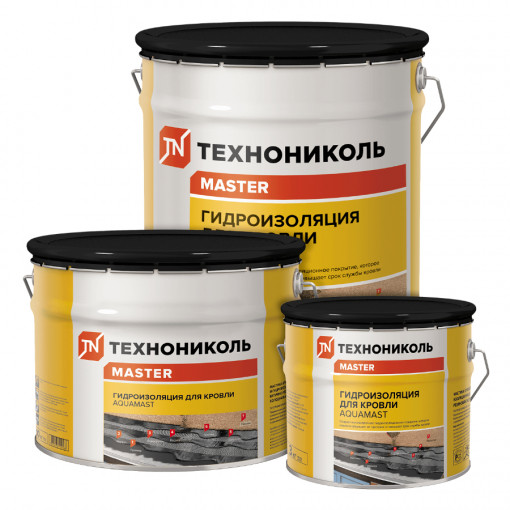 Гидроизоляция для кровли битумно-резиновая AquaMast ТехноНИКОЛЬ 3 кг