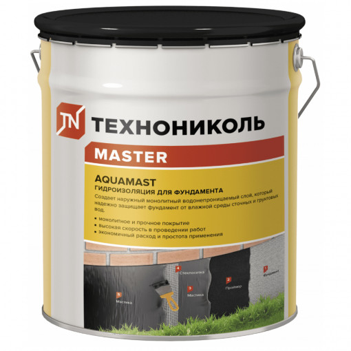 Мастика битумная холодная AquaMast ТехноНИКОЛЬ 18 кг