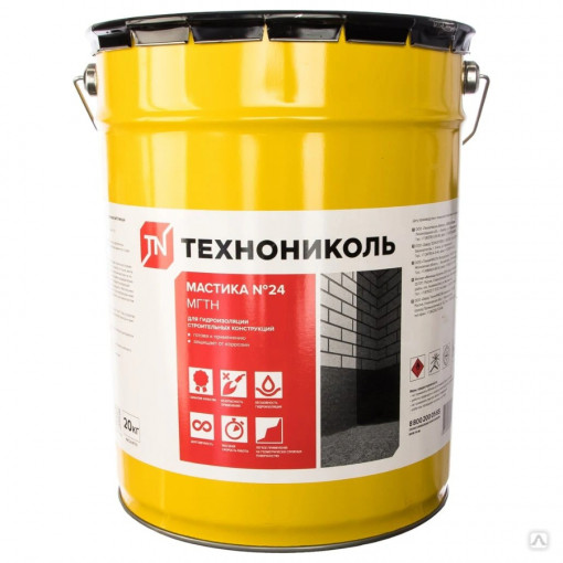 Мастика гидроизоляционная ТехноНИКОЛЬ №24 МГТН 20 кг