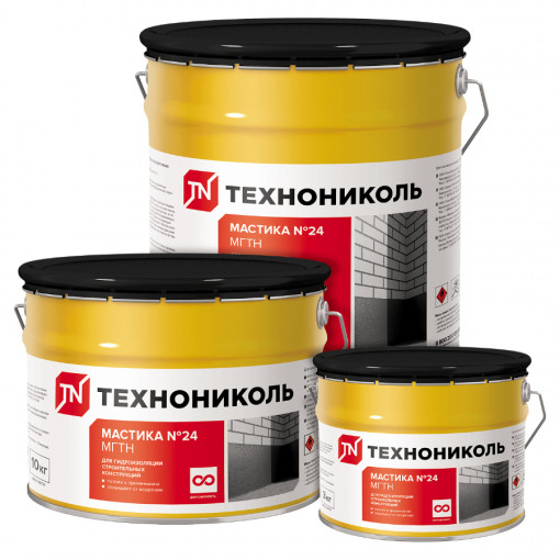 Мастика гидроизоляционная ТехноНИКОЛЬ №24 МГТН 10 кг
