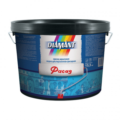 Краска Диамант Фасад белая 0,9 л
